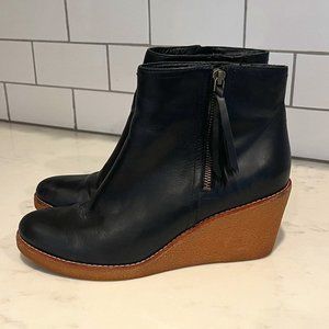 Cole Haan Auden Short Waterproof Black Wedge Ankle Bootie